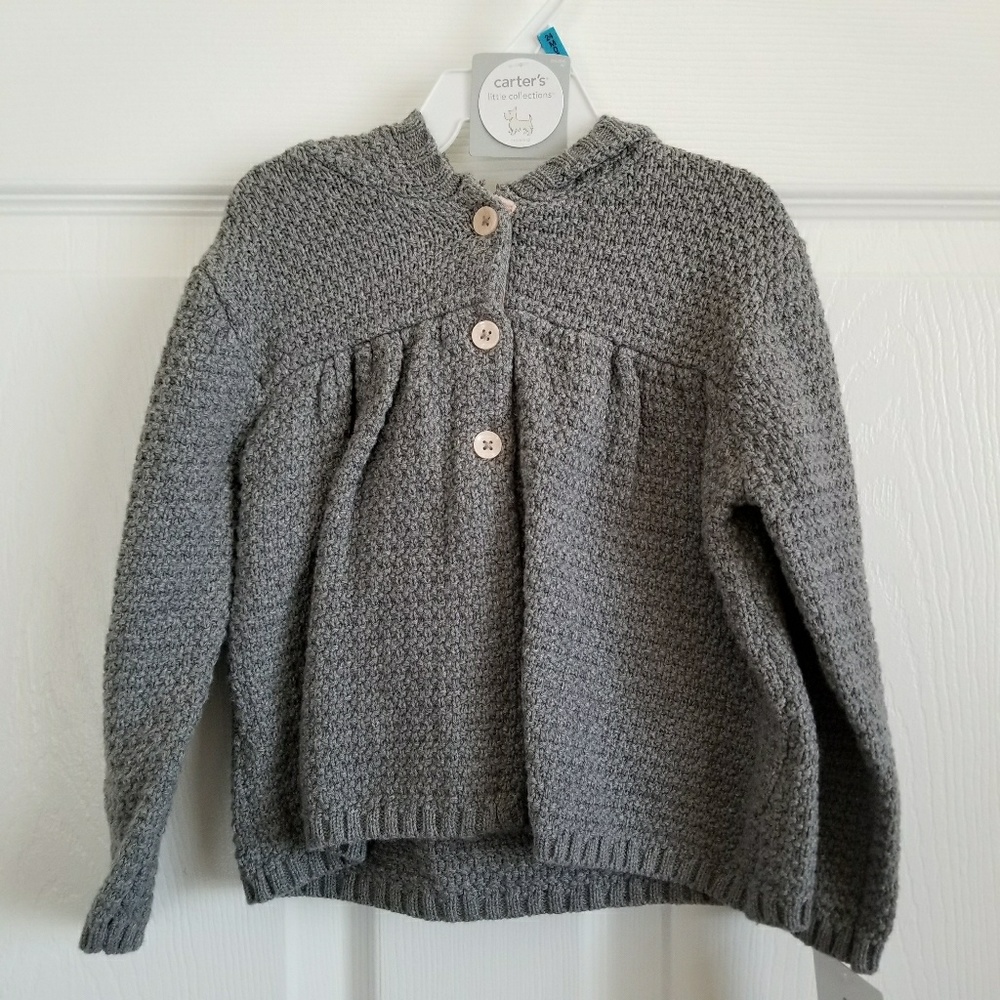 NWT Carter's Little Collections Grey sweater